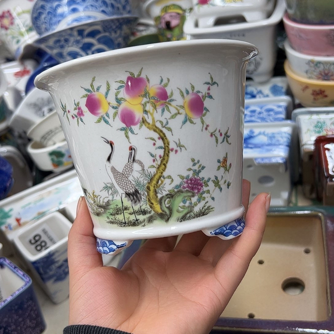 紫砂花盆979号瑕疵14.5/11.5cm