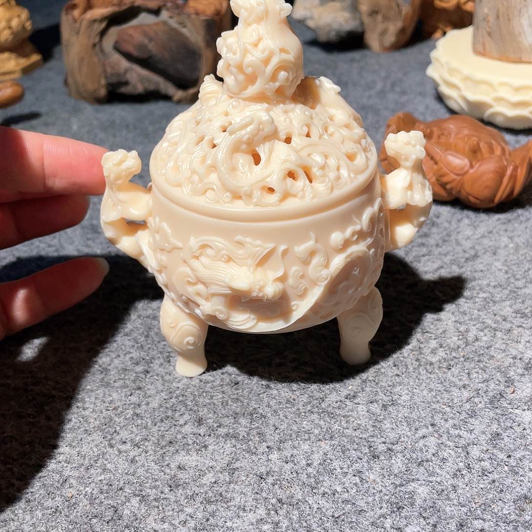 柏木（崖柏）象牙果香炉