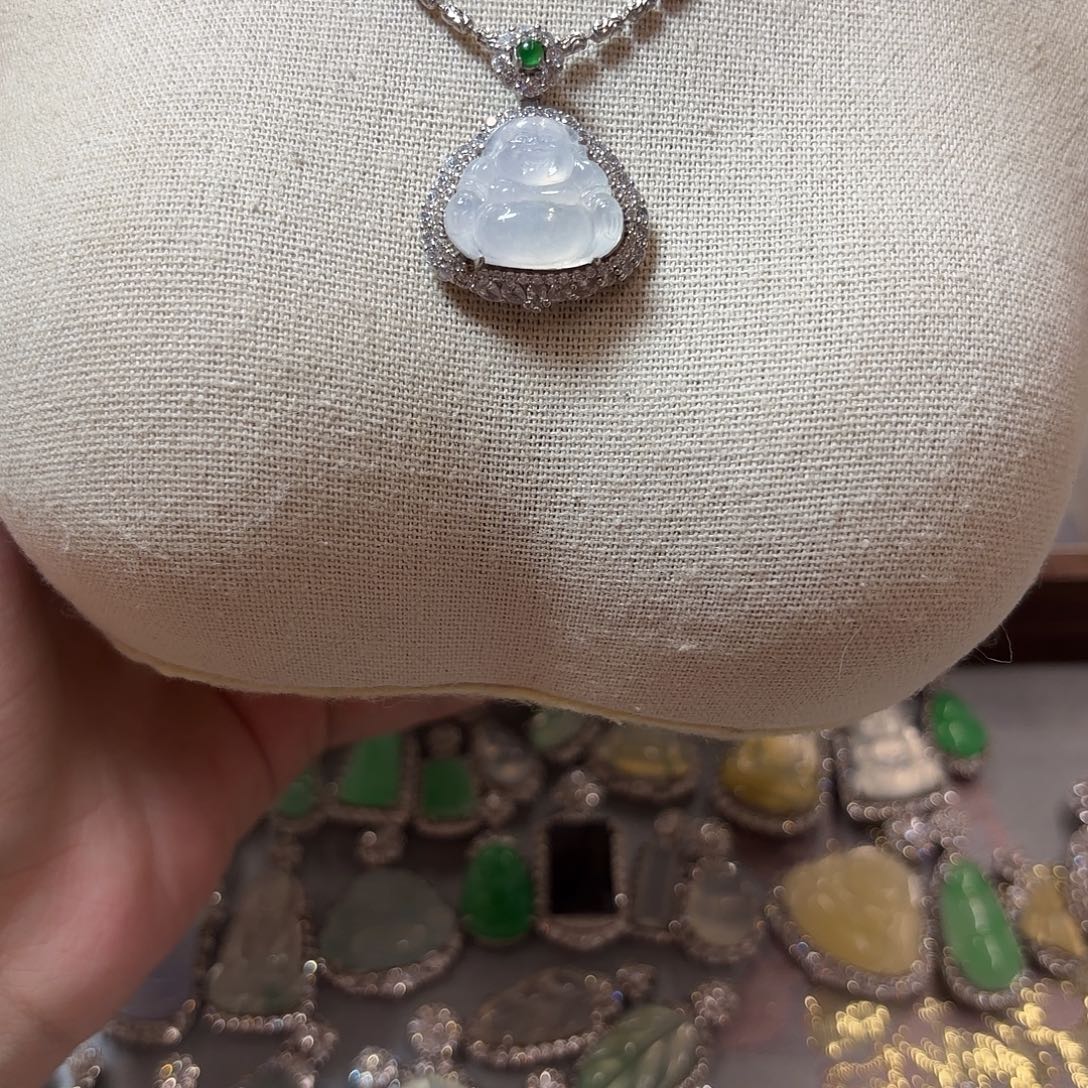 关****翡翠银S925镶嵌吊坠(不含链)