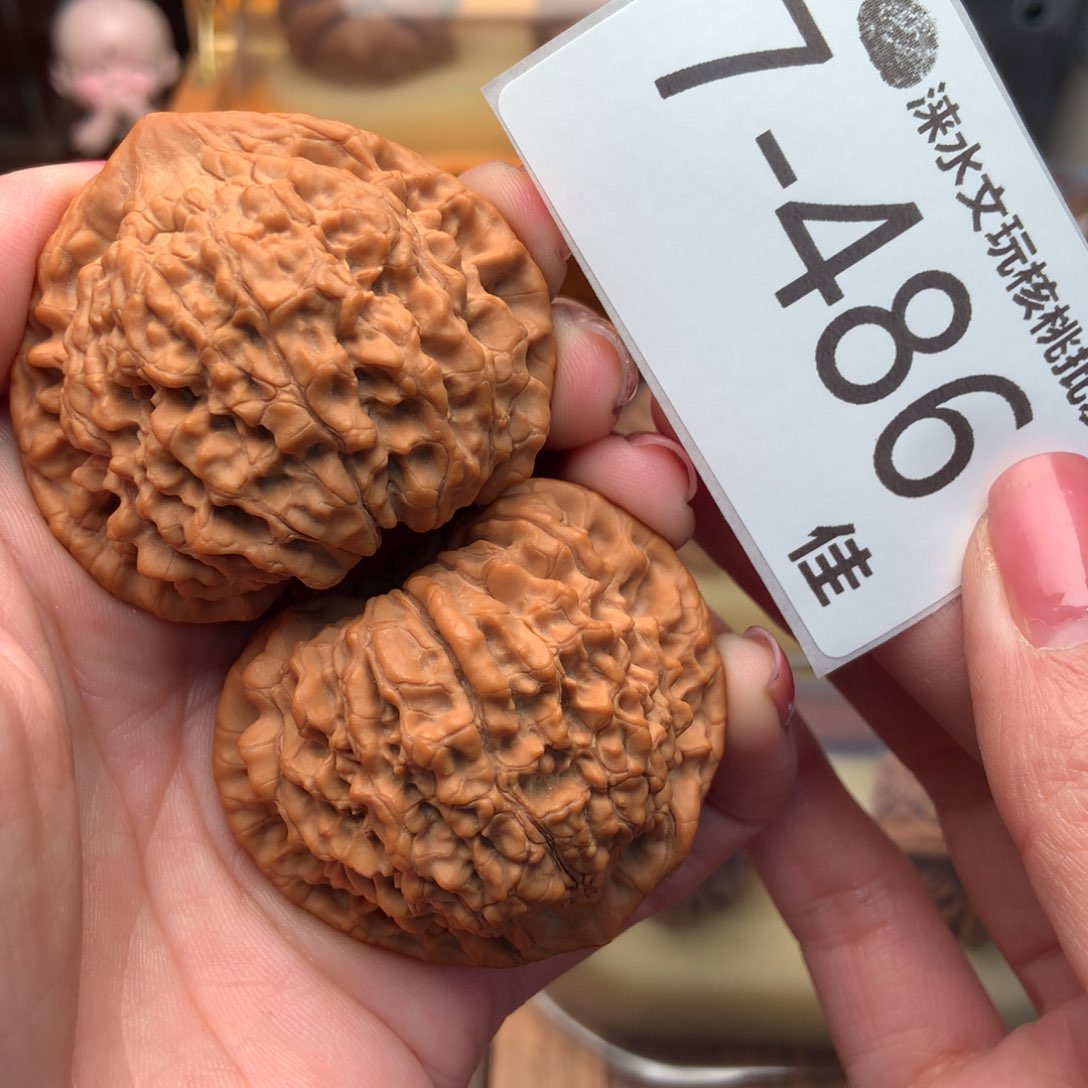 文玩核桃把件48官帽 