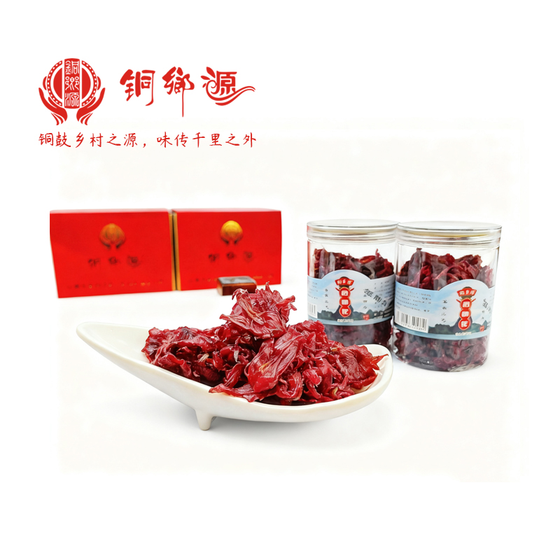 铜乡源洛神花果脯罐装玫瑰花脯蜜饯即食玫瑰茄干休闲酸甜小零食