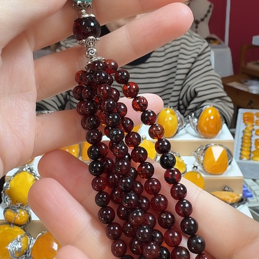 琥珀未镶嵌颈饰吊坠