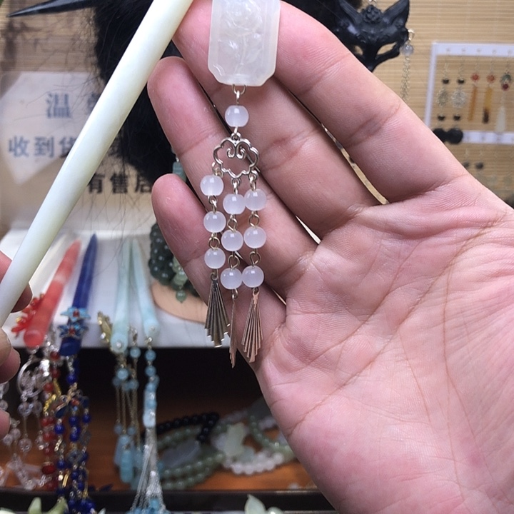 未镶嵌蛇纹石玉发簪