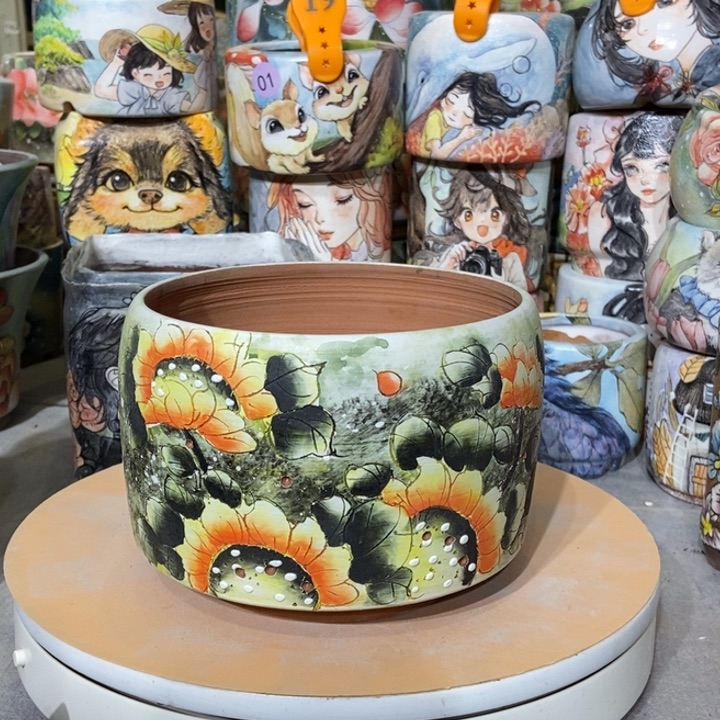 红陶景德镇艺术手绘作品