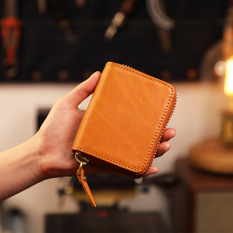 牛二家手工制作新款多卡位证件银行卡钱包卡包大容量