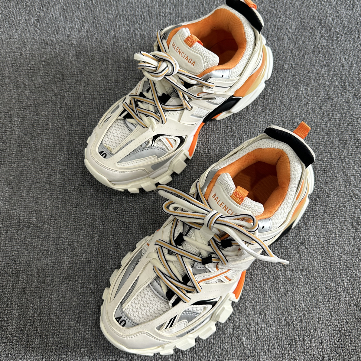 95新 Balenciaga/巴黎世家 track 白橙 40 老爹鞋