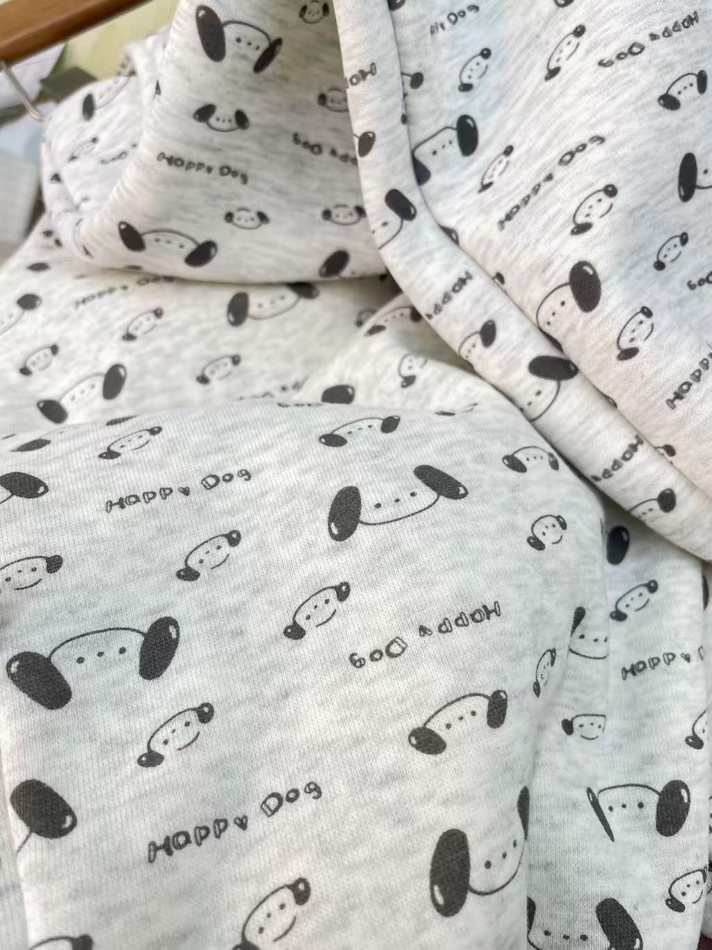 秋冬婴童【满印小狗】加绒裤子儿童休闲