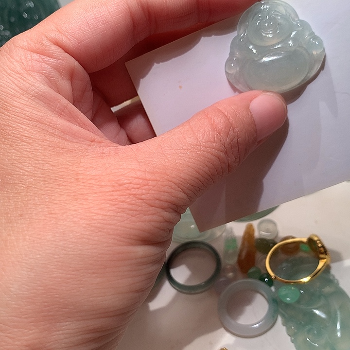 定制翡翠未镶嵌冰佛公