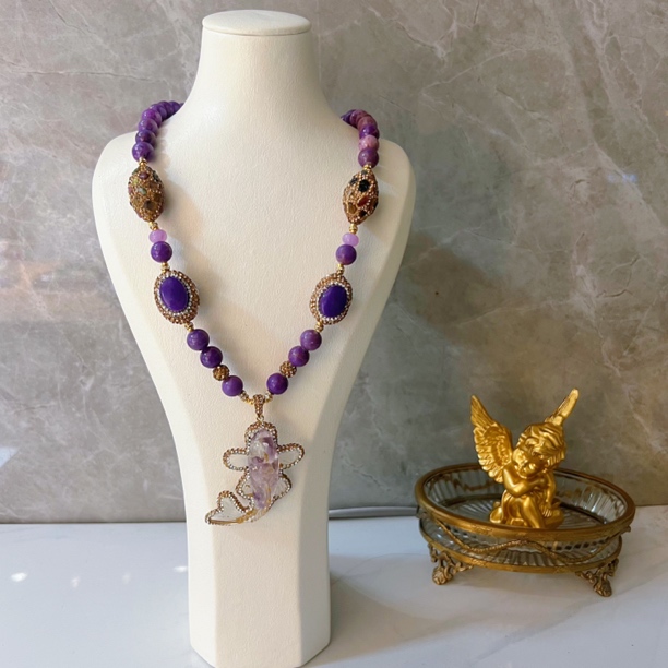 铜合金项链 紫罗兰弗娜丝系列9890手工梦幻气质轻奢仙女紫色