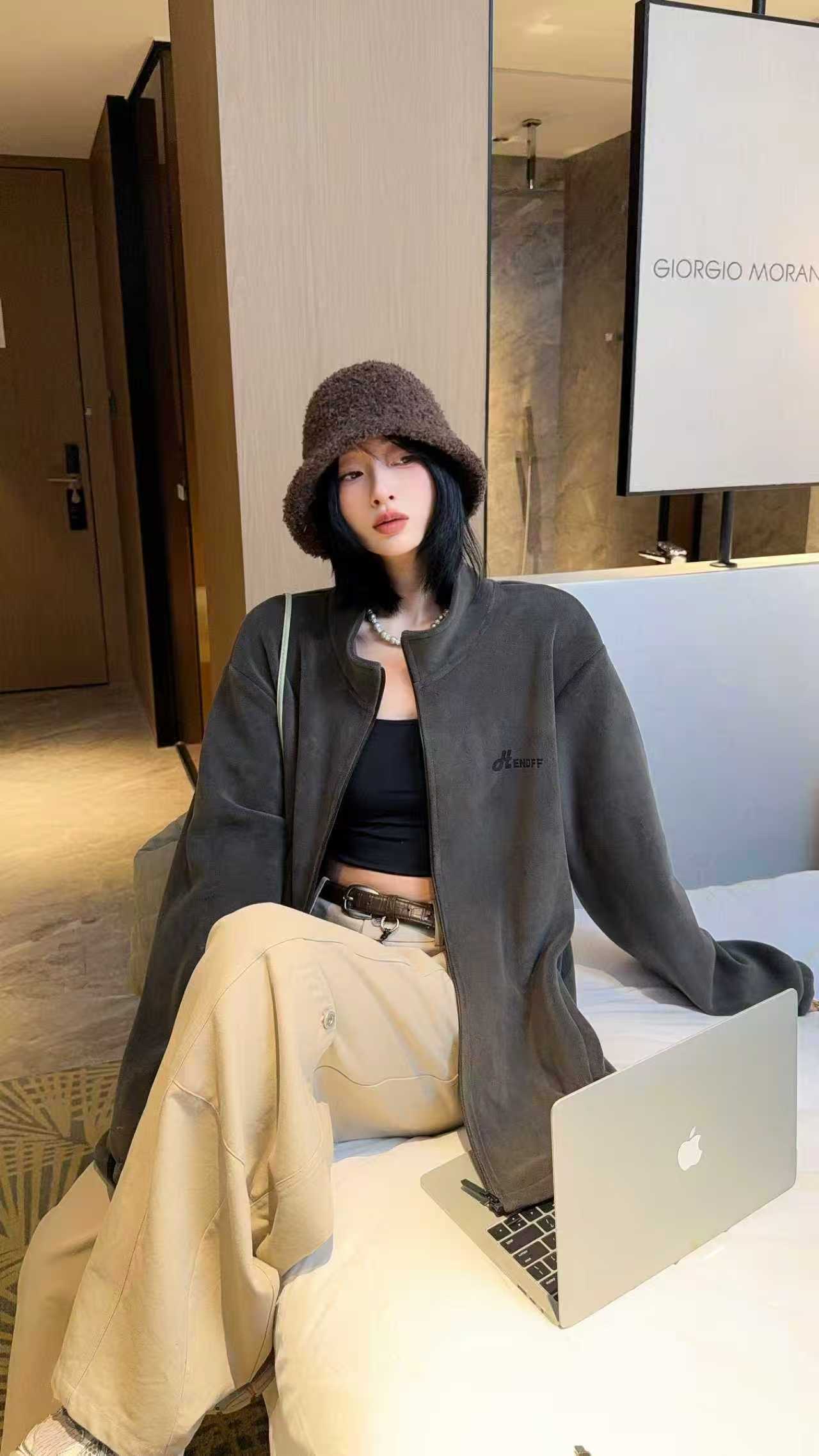 双面绒2025冬季新款大码时尚休闲气质简约外套（S2516）