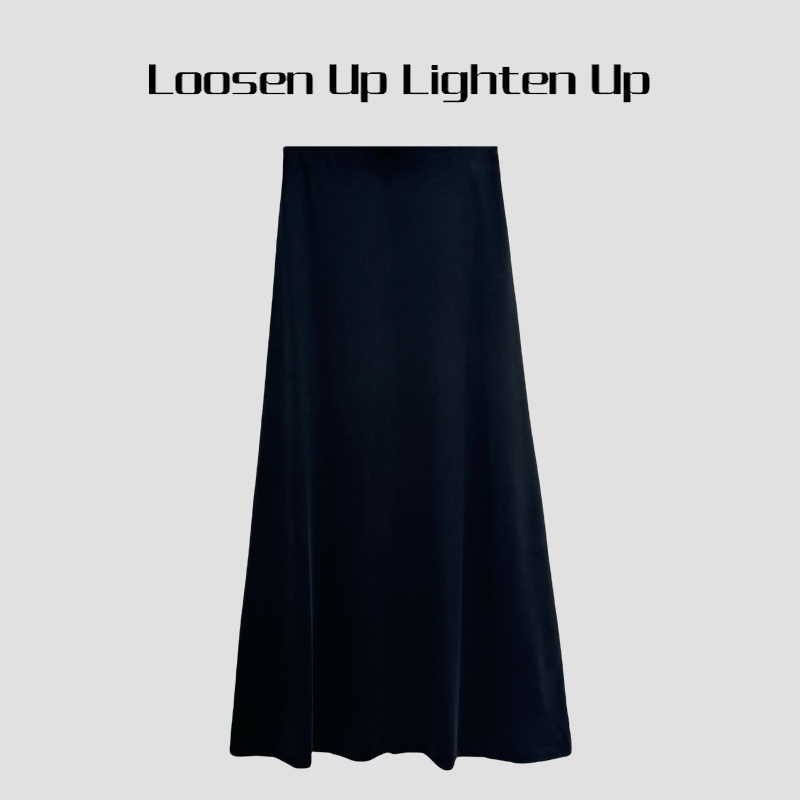 Loosen Up【瘦瘦裙】法式高级感简约百搭垂坠显瘦大摆裙A字半身裙