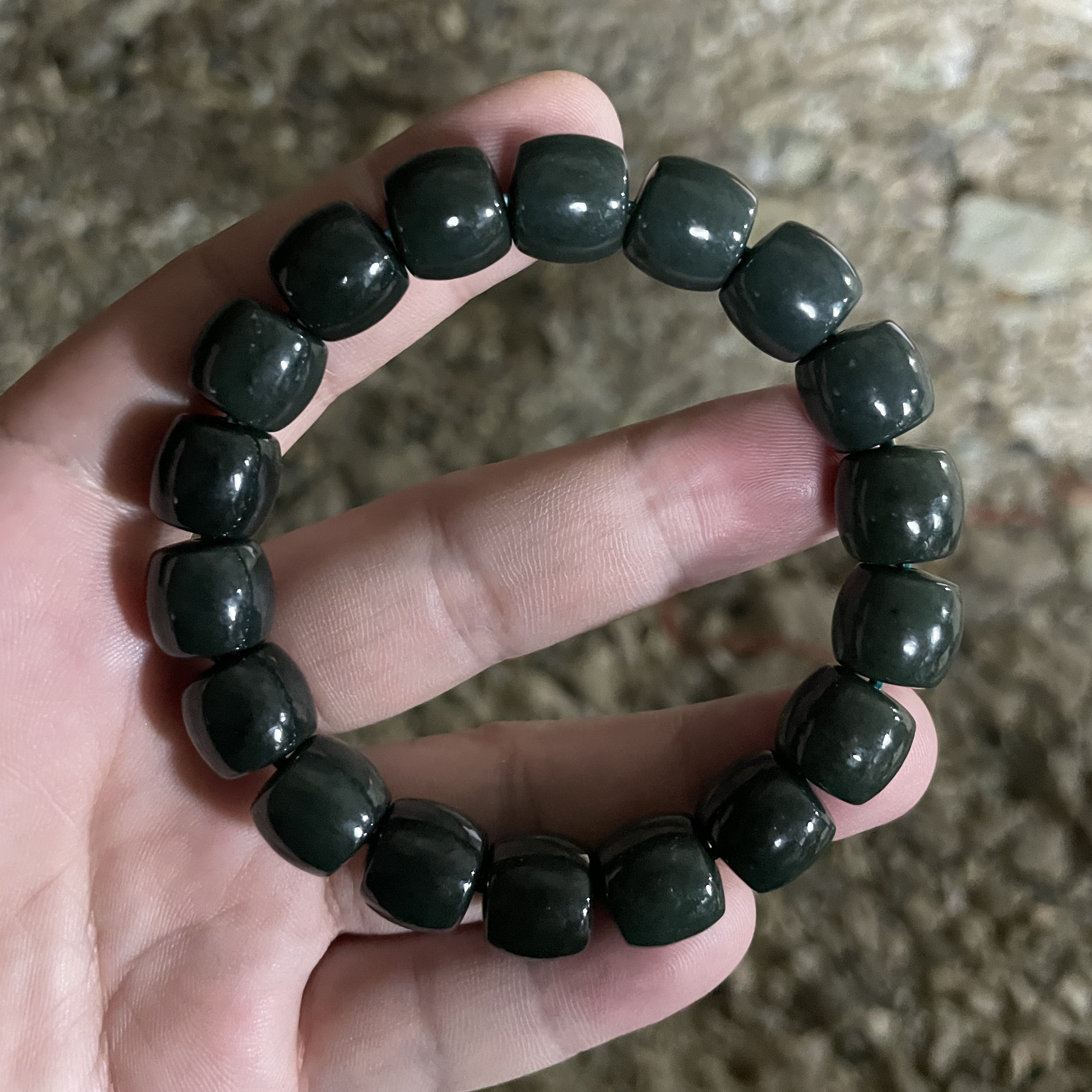 【雷总福利】天然和田玉老型珠手串