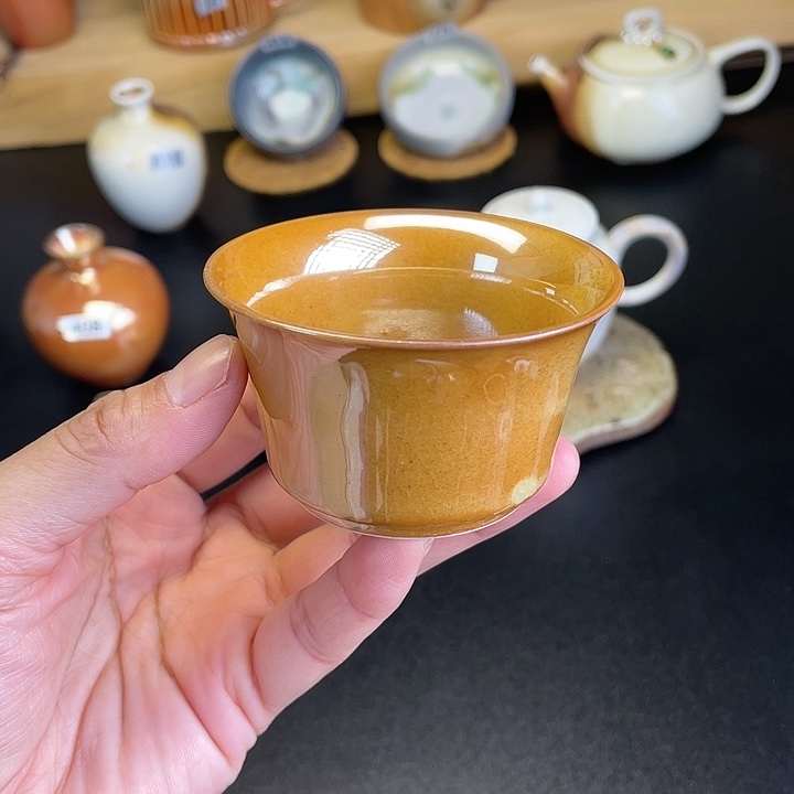 燃薪柴烧茶器志野杯