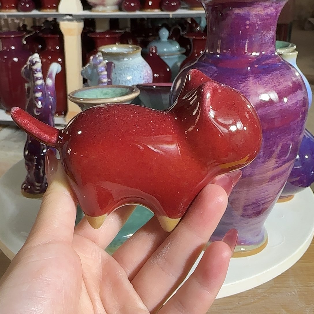 瓷摆件郑家钧窑摆件