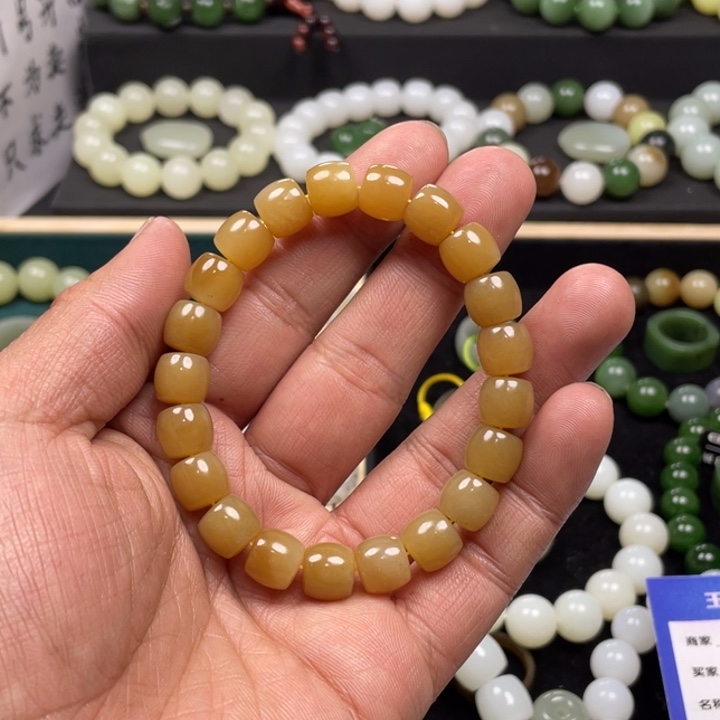 和田玉手串未镶嵌云**轻