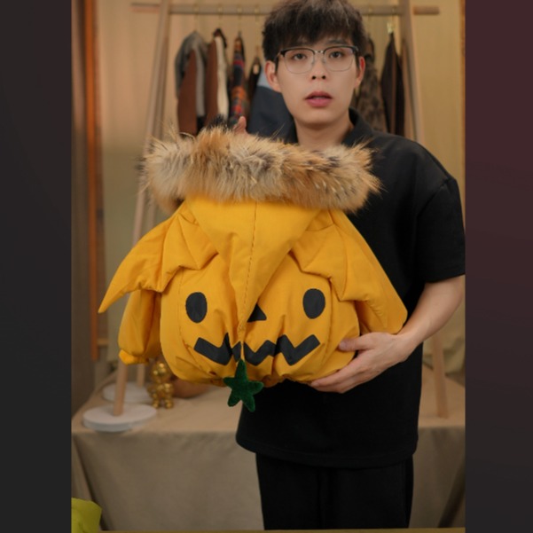 A【麦田】2025冬季新款刺绣棉服南瓜男女宝宝可爱外套