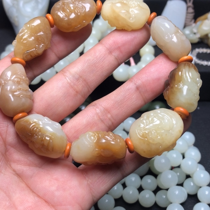 和田玉（糖玉）手串未镶嵌