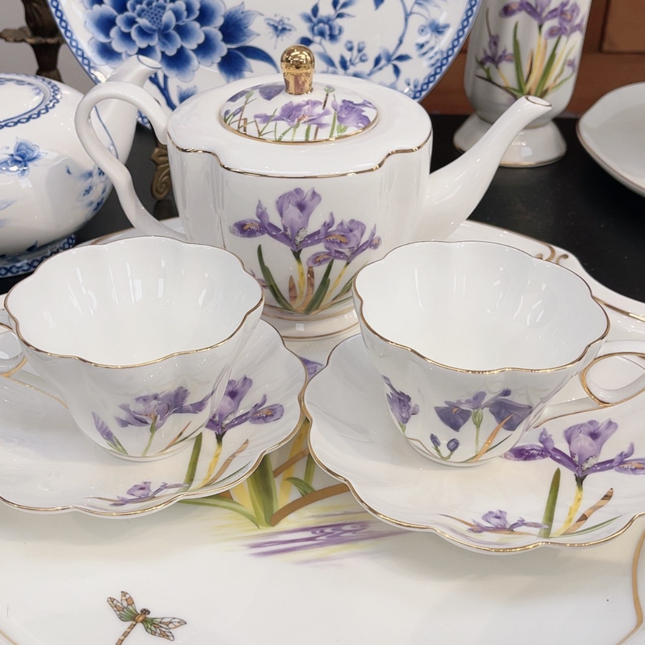 【闪购商品】瓷片一壶2杯碟————————