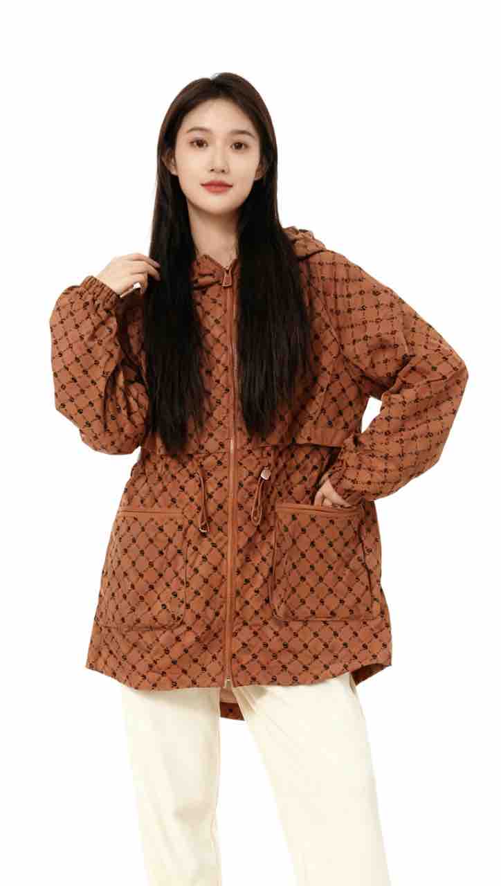 B19秋装外套2025新款洋气休闲上衣女士春秋季风衣宽松女款长款