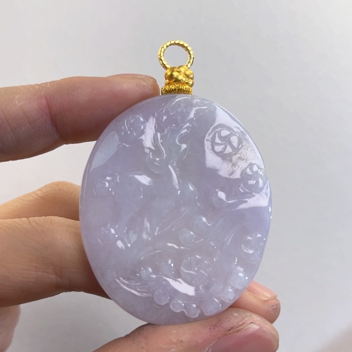 翡翠吊坠(赠链)未镶嵌代编织