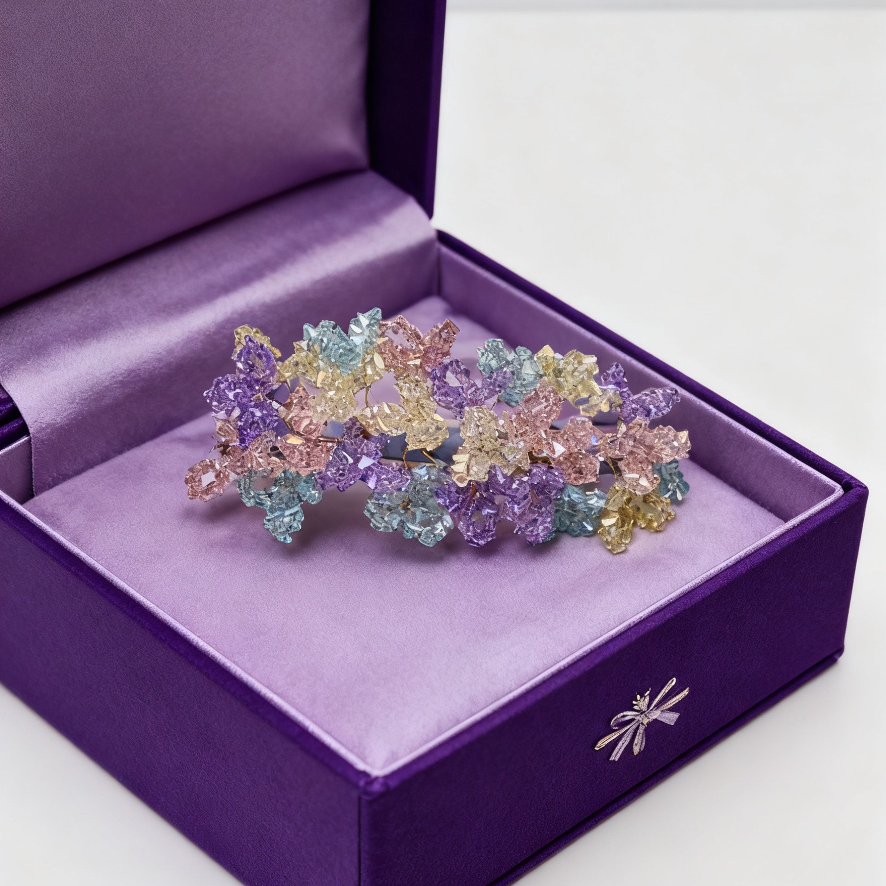 A8293编号紫莹轻奢发饰蝴蝶结小弹簧夹