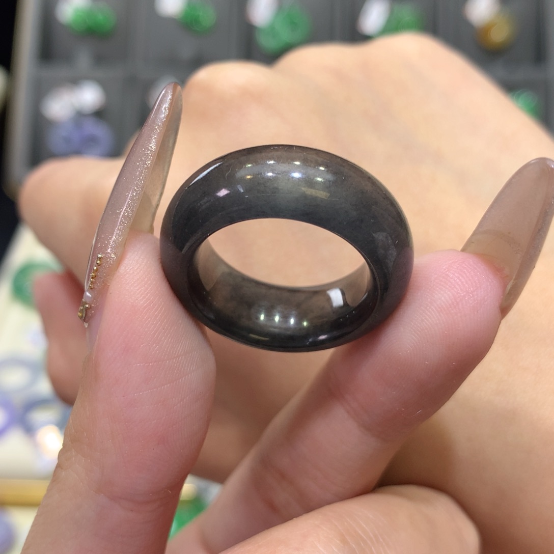 翡翠戒指未镶嵌18-20轮胎