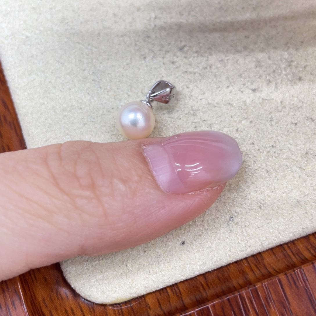 海水珍珠银S925镶嵌颈饰