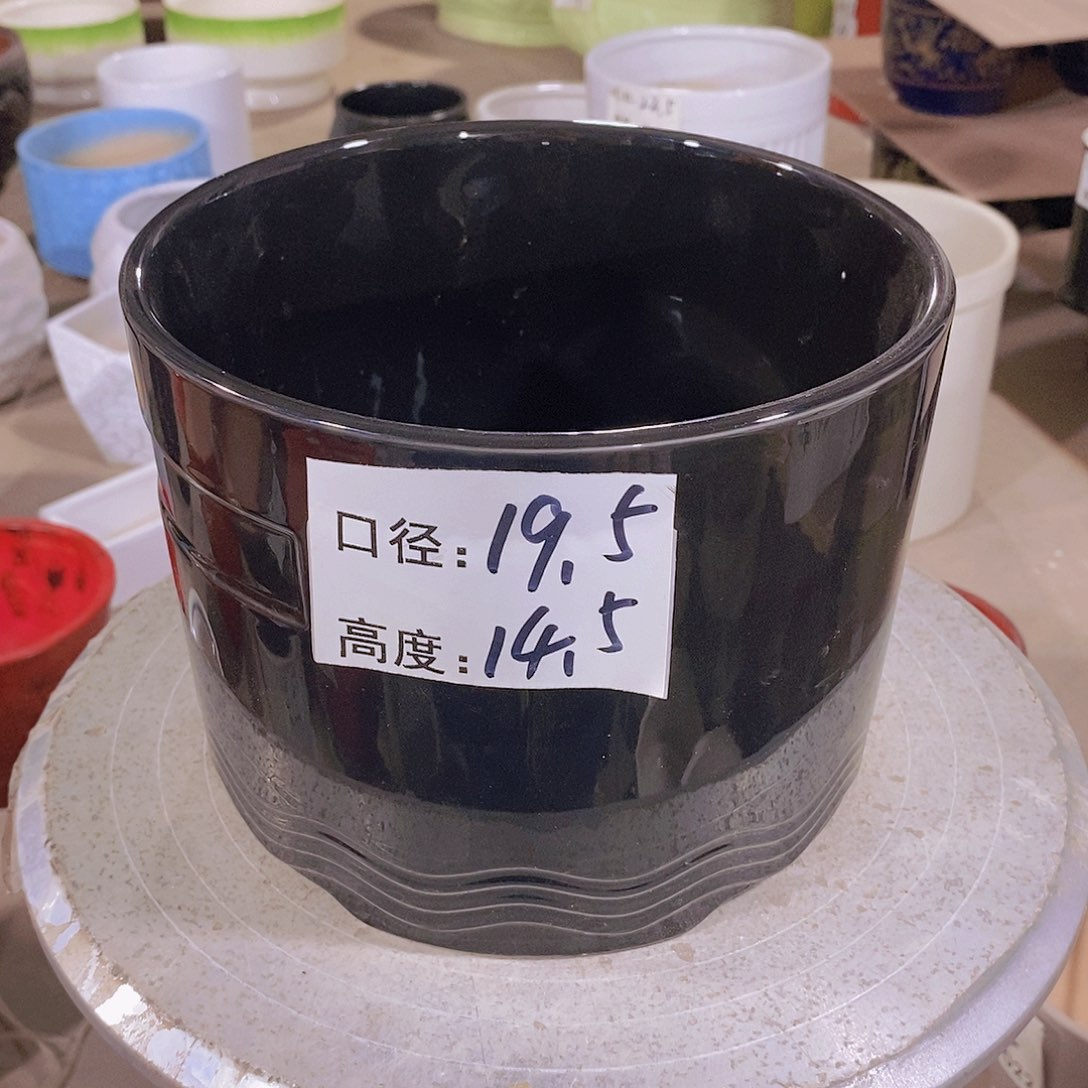 【闪购商品】红陶微瑕花盆-034-1个黑