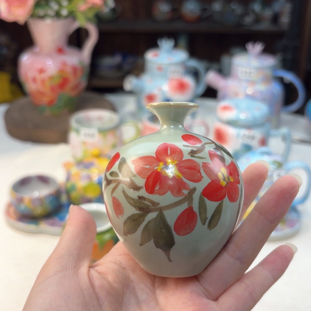 景德镇手绘高温釉下彩陶瓷茶具