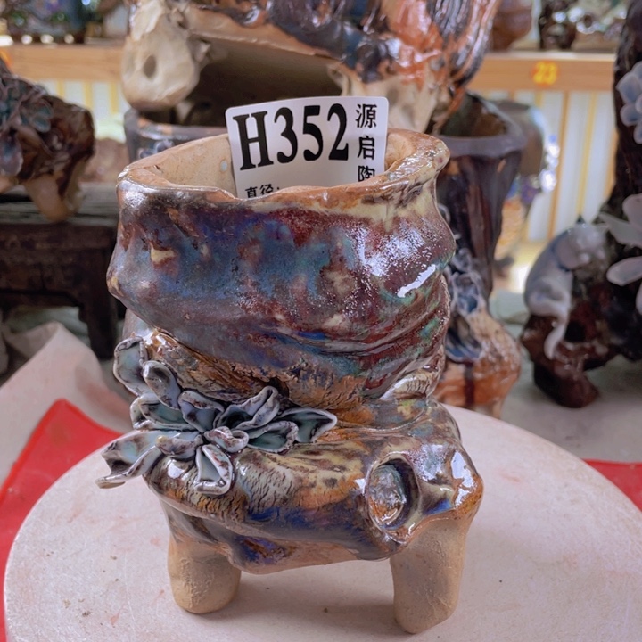 紫砂花盆景德镇陶瓷352、l