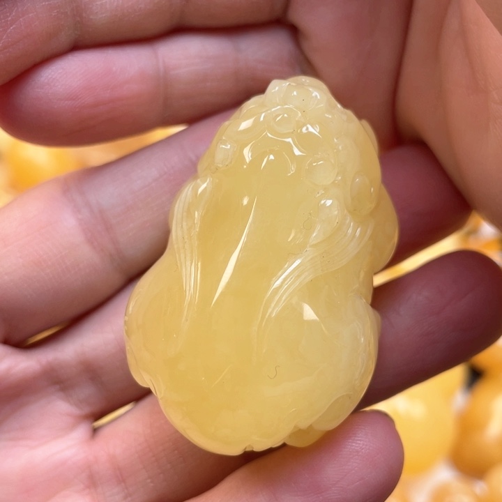 蜜蜡裸石未镶嵌蜜蜡吊坠