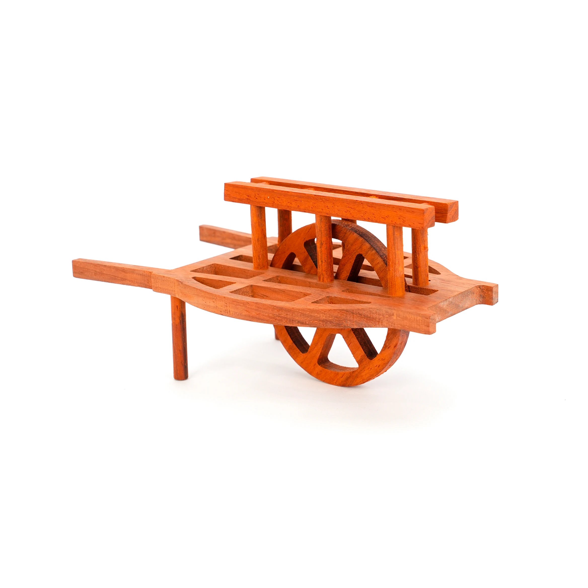 【檀锦阁文创】”入门体验款“独轮车| 红花梨| 约17.5*10*9| A02162
