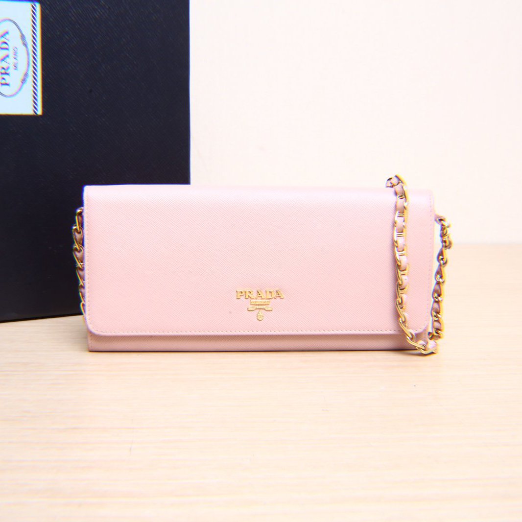 95新 Prada/普拉达  淡粉色单肩包P205336965