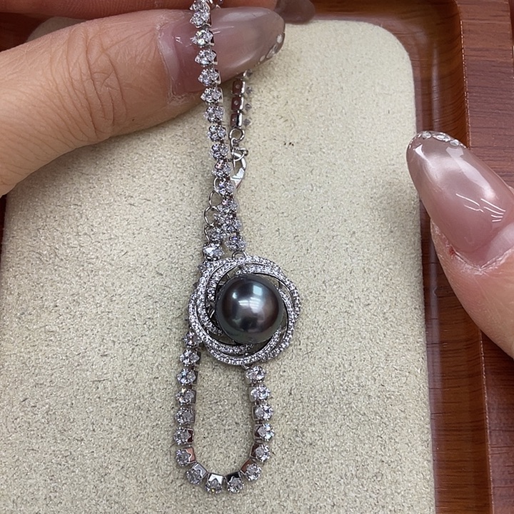 海水珍珠手绳银S925镶嵌