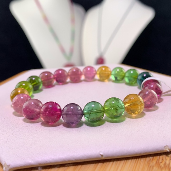 双色碧玺手链未镶嵌