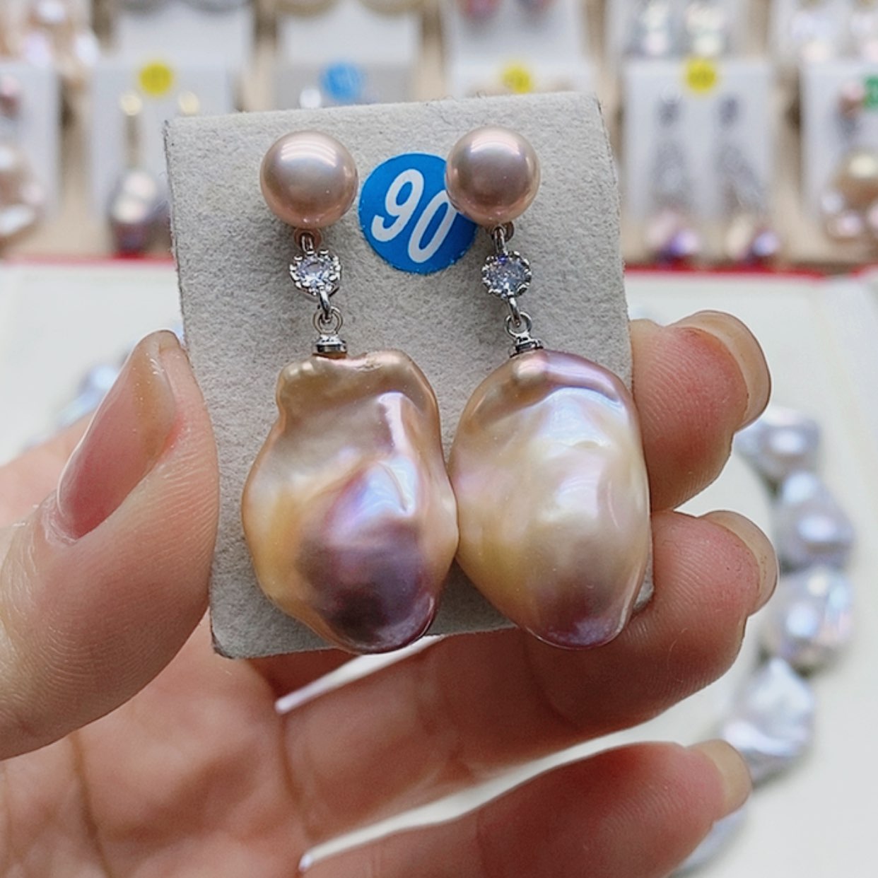 【闪购商品】淡水珍珠耳饰银S925镶嵌