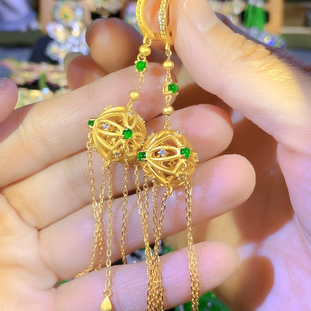 吊坠(不含链)银S925镶嵌翡翠