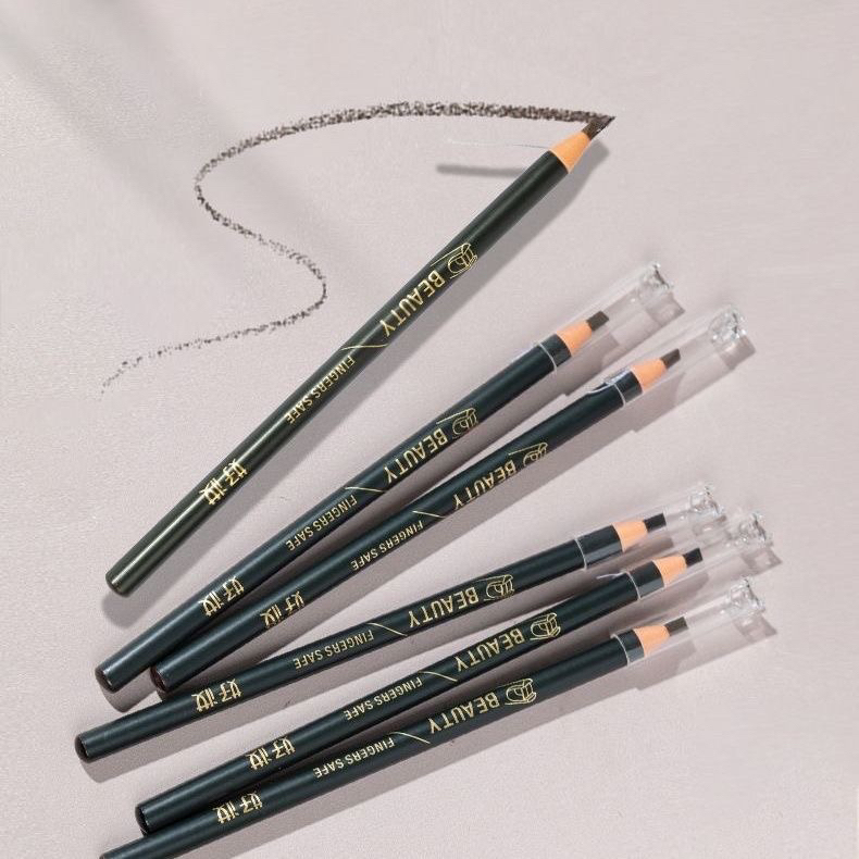 刀削式拉线眉笔防水防汗不晕染持久显色适合初学者