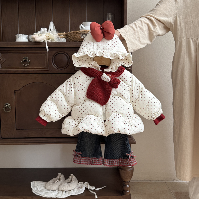 婴儿衣服棉服冬季女宝宝加厚棉衣外套冬装一岁幼儿保暖秋冬款套装