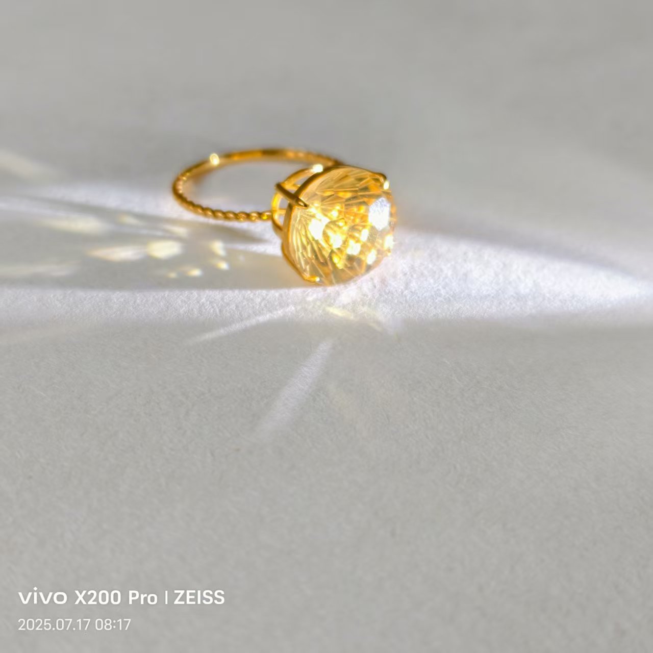 【黄才神】黄水晶戒指显白显瘦显年轻设计师小众欧美大牌疗愈治愈