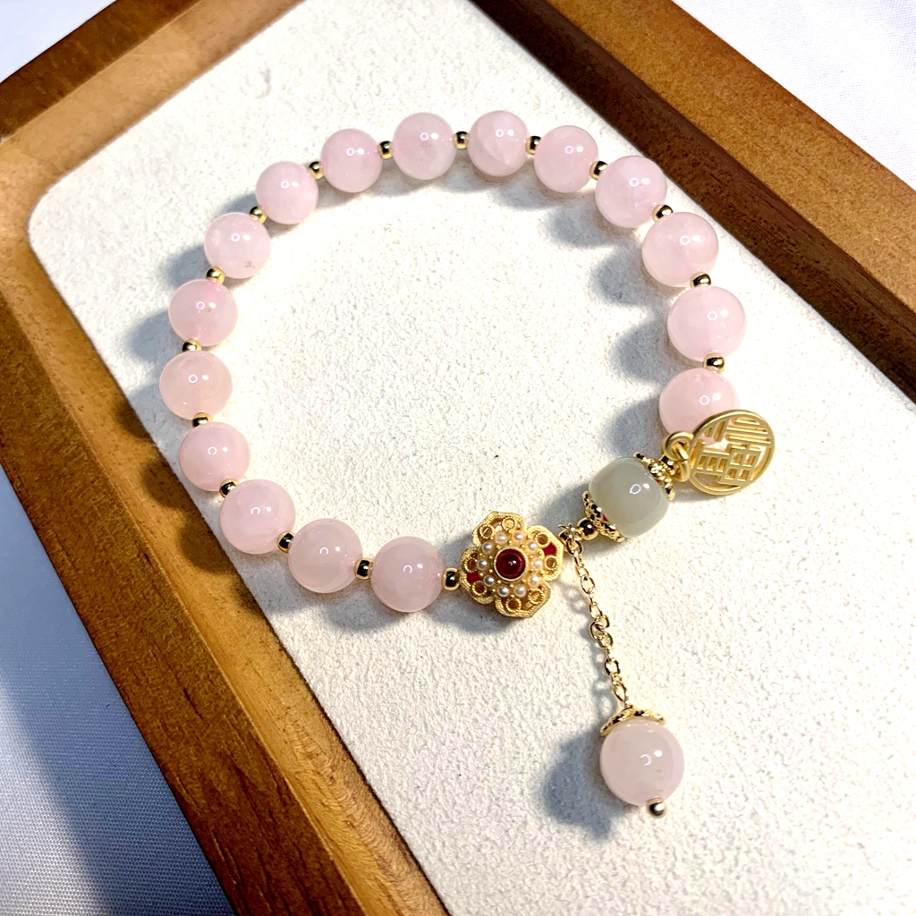 粉水晶单圈手串8mm 095