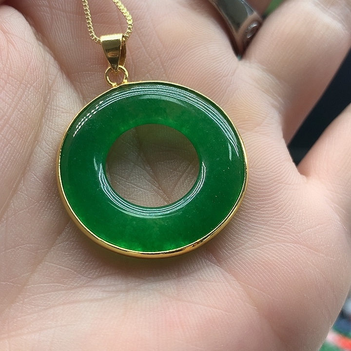 翡翠银S925镶嵌颈饰