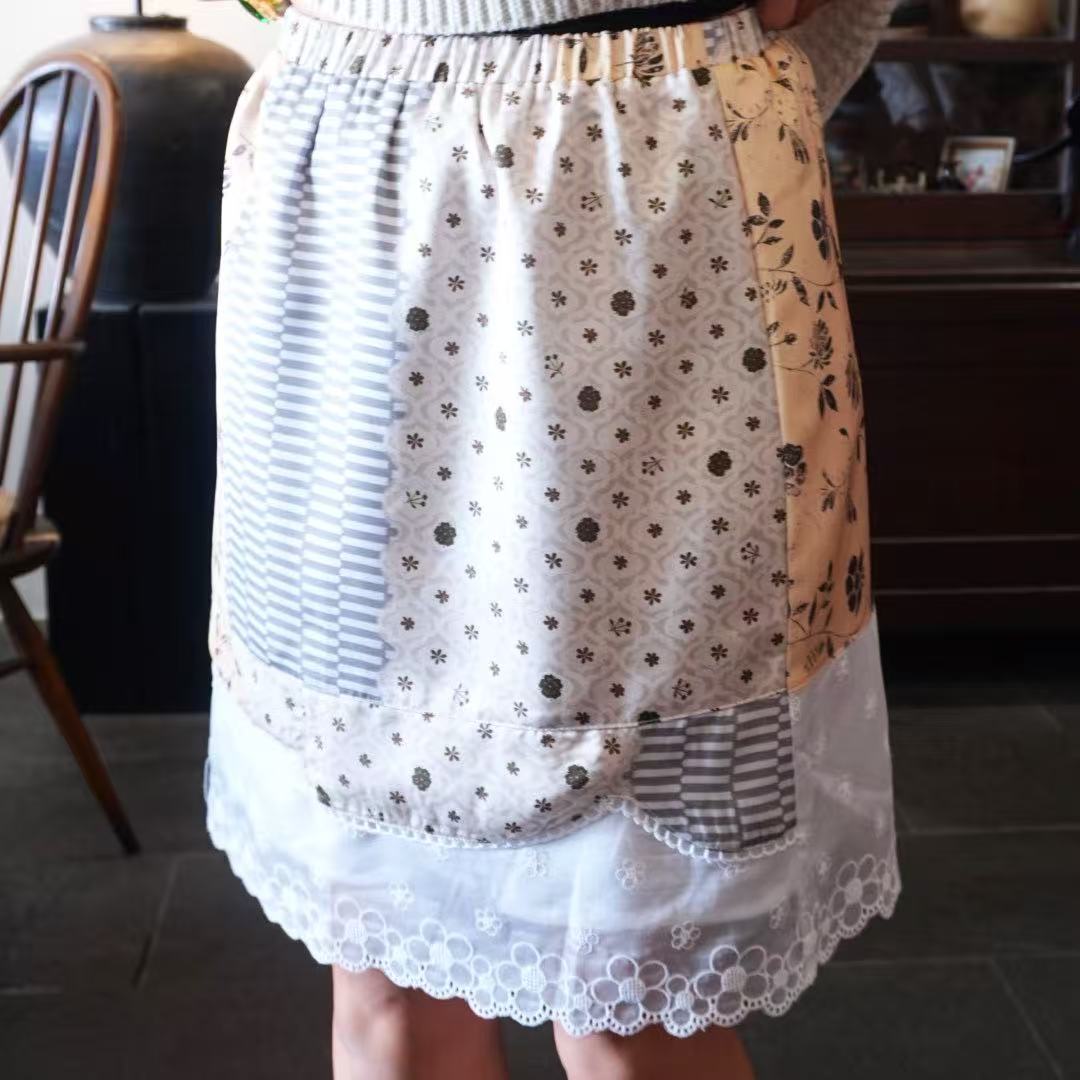 51683色块定制花半裙女朗花S码