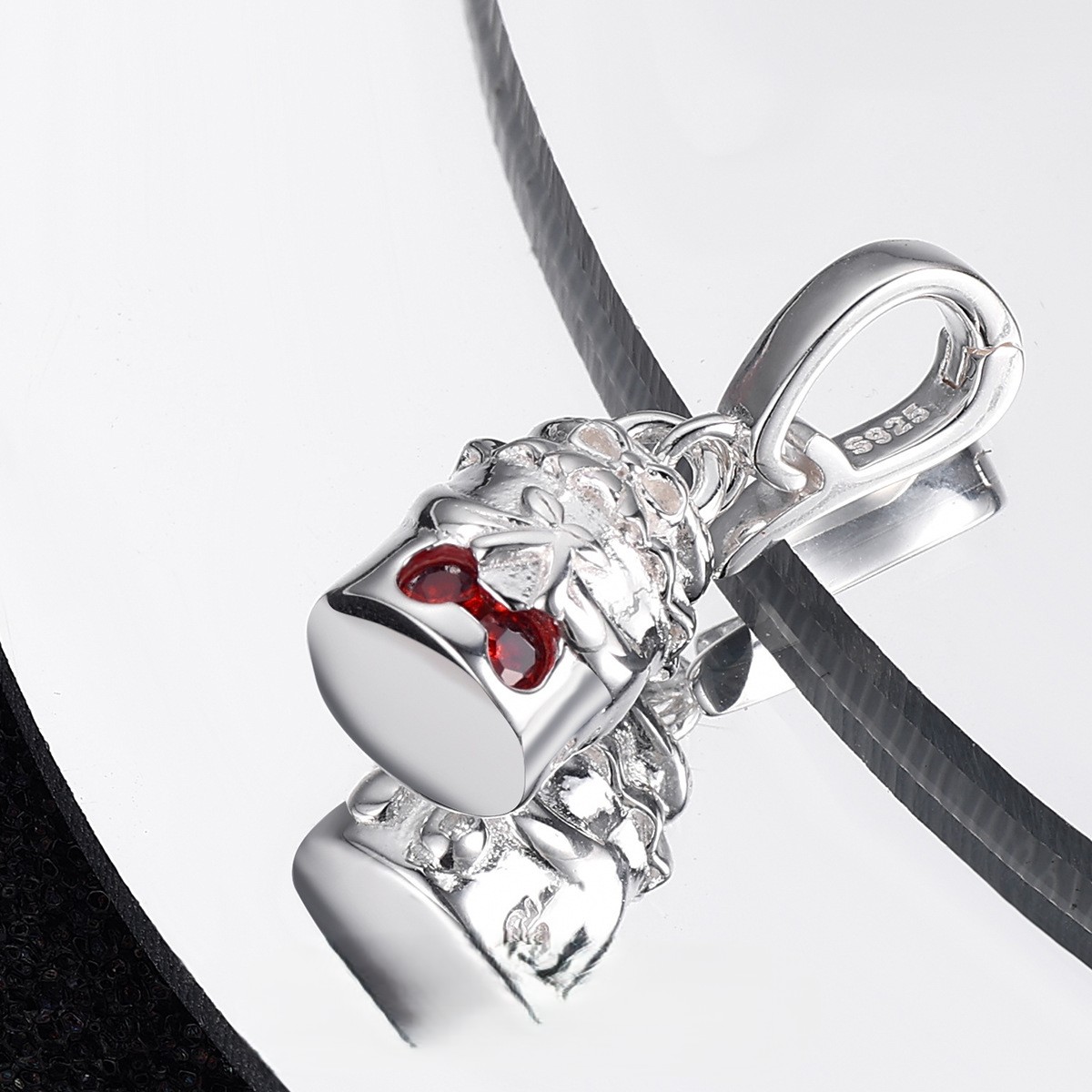 吊坠925银 设计感樱桃果酱吊坠女简约轻奢镶钻小众银饰气质