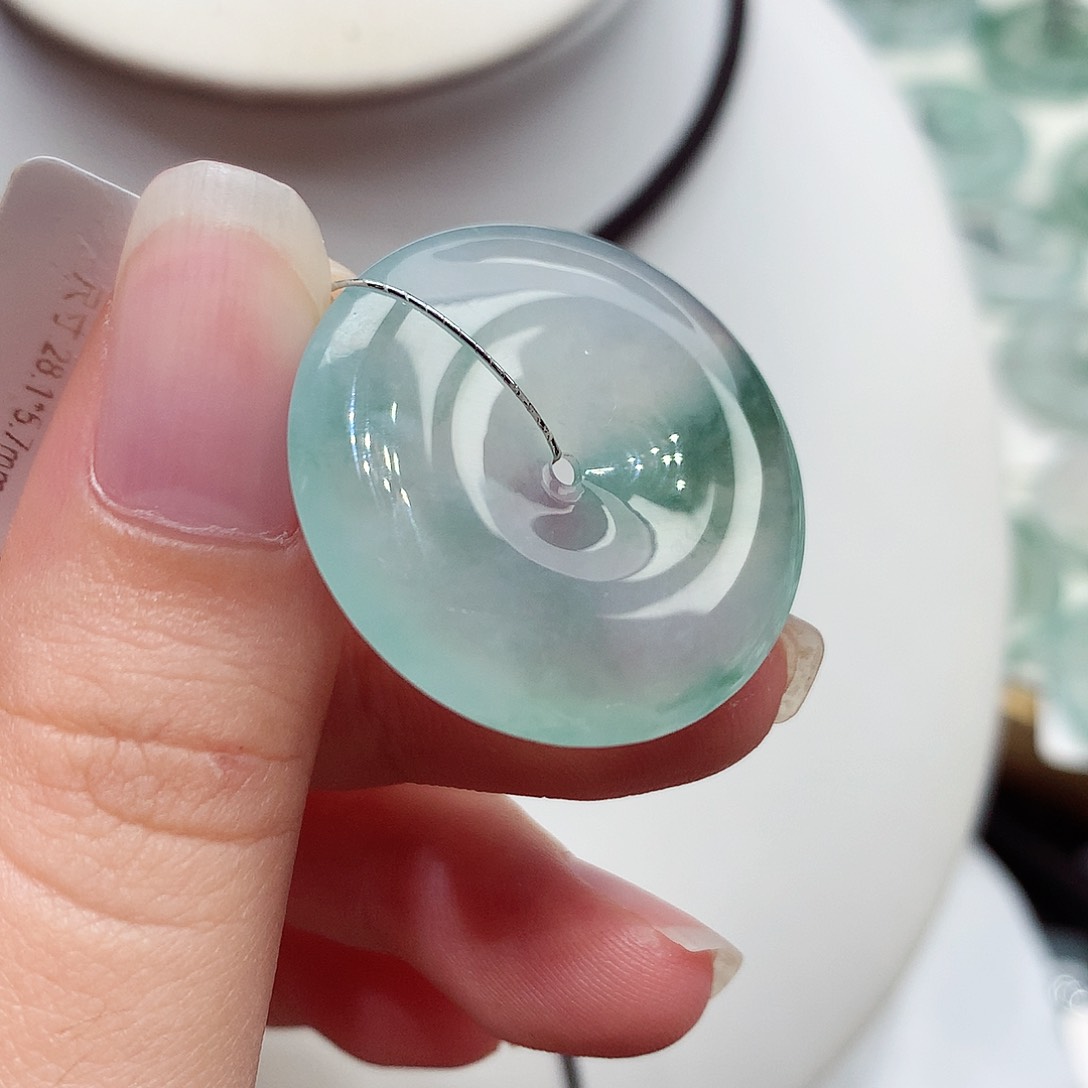 颈饰未镶嵌翡翠编号118，28.1/5.7