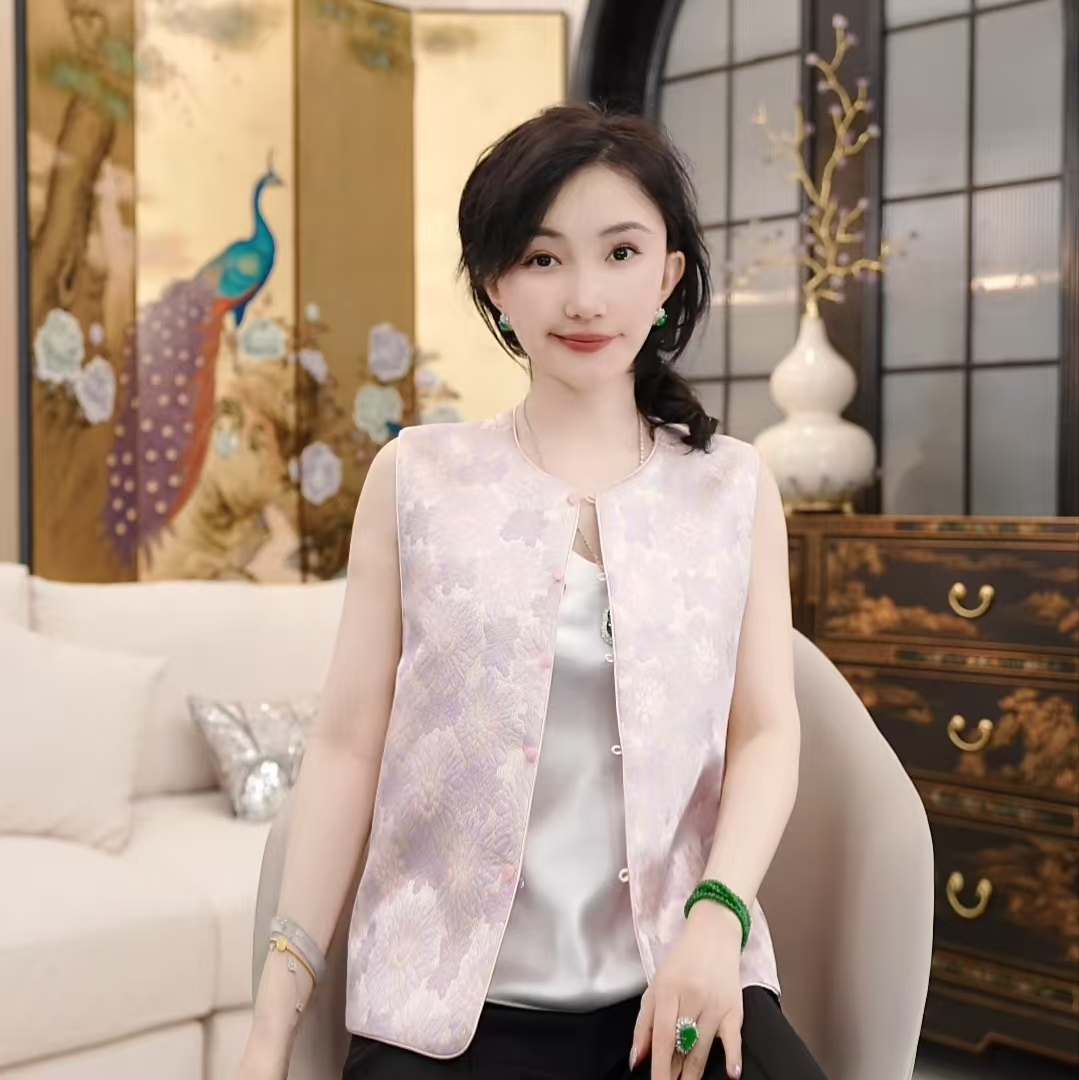 Betty Bairn【潇湘花开】高定系列无袖刺绣马甲25B-BW9199