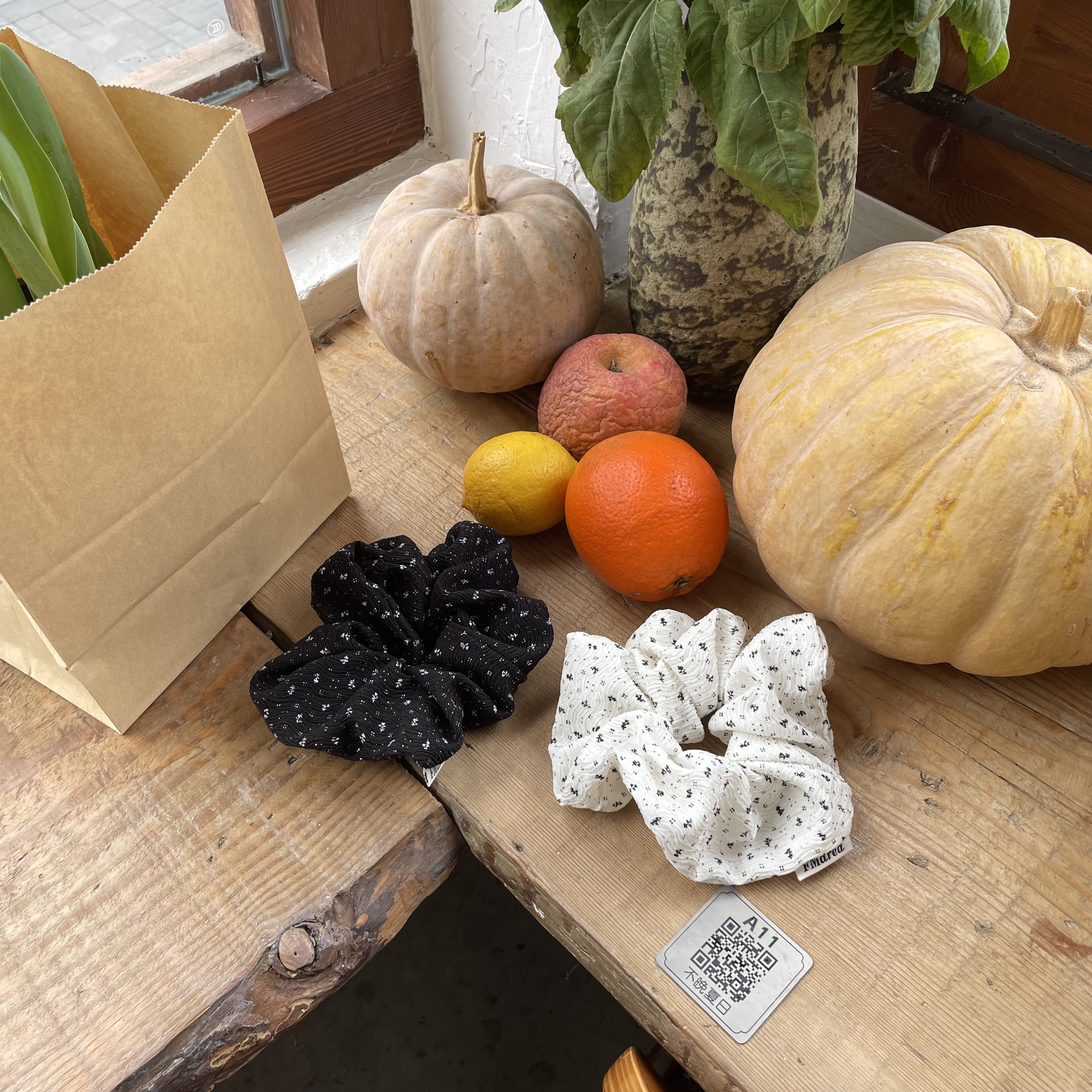 不-Wan.发圈纯色发绳秋冬黑色日韩发饰原创设计复古韩版头绳