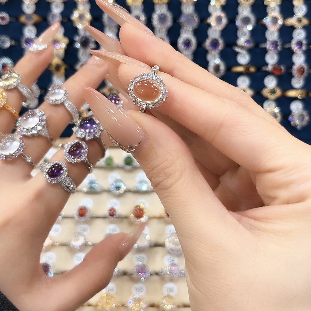 黄晶女款银S925镶嵌?**?戒指96