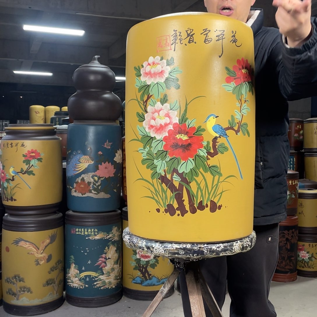 宜兴原矿紫砂茶叶罐