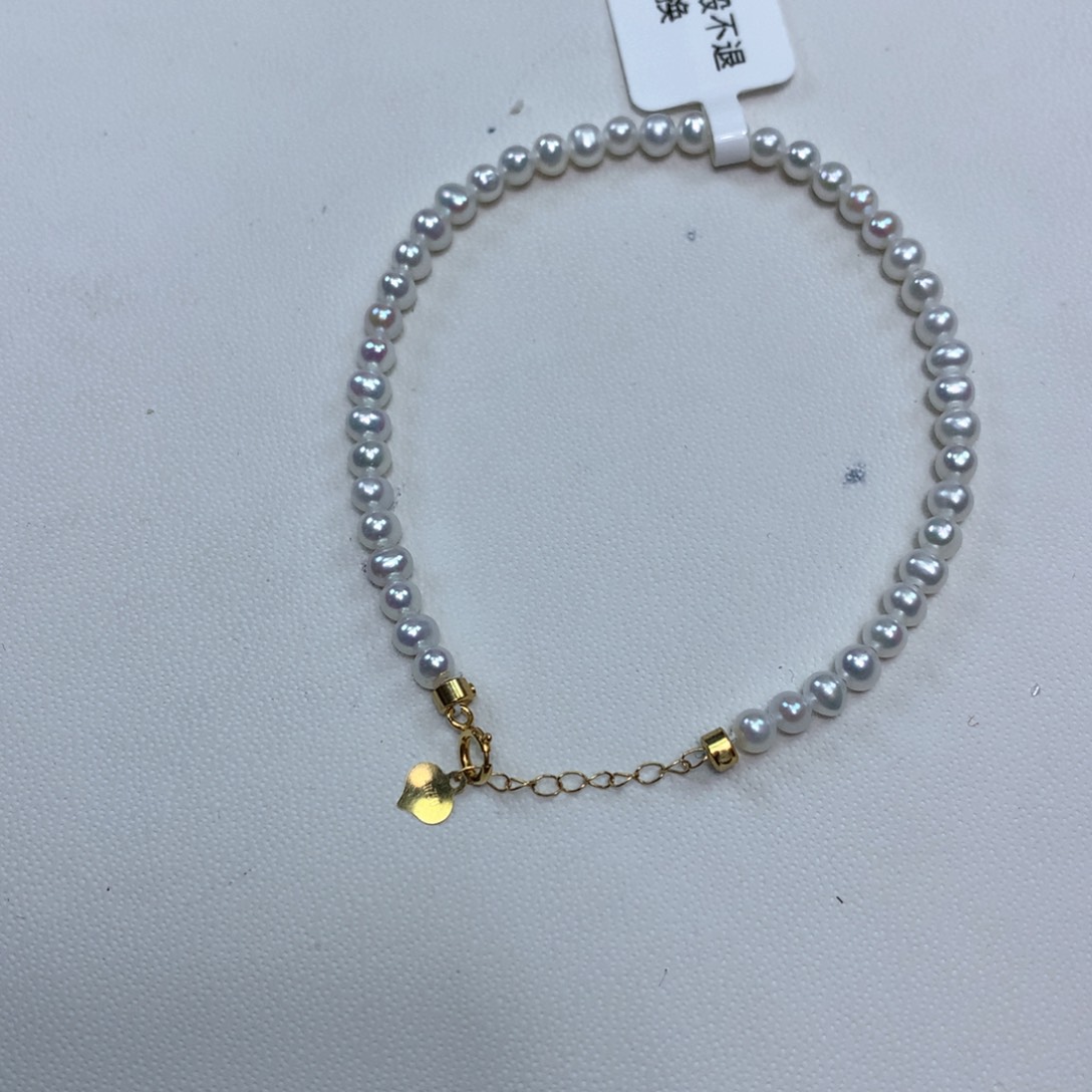 淡水珍珠手链18K金镶嵌